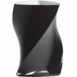 Piet Hein Vase Twister Opal Glas 24 cm - schwarz