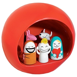 Alessi Weihnachtskrippe Presepe Gruppe rot