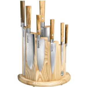 Böker Messerset Damast Olivenholz 