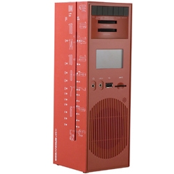 Brionvega Radio Skycraper RR-327 rot - matt