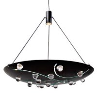 Terzani H€ngeleuchte Tuttifrutti mit Swarovski Strass schwarz und smaragd
