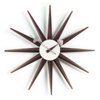 Vitra Wanduhr Sunburst - Nussbaum 