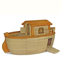 Kleine Arche Noah Holz Holzspielzeug Schiff Boot Tiere Spielzeug EverEarth 