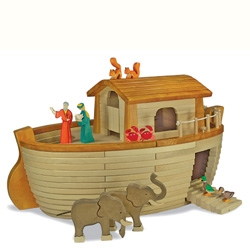 Holztiger Spielzeug Arche Noah  mit Figuren