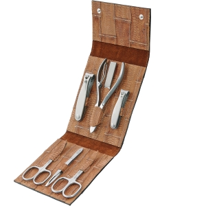 Niegeloh Maniküre Pediküre Set Gallux braun 7-teilig 