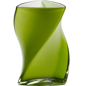 Piet Hein Vase Twister Opal Glas 24 cm - grün 
