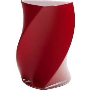 Piet Hein Vase Twister Opal Glas 24 cm - rot 