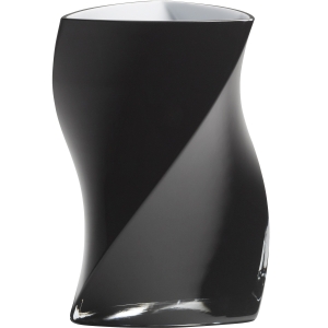 Piet Hein Vase Twister Opal Glas 24 cm - schwarz 