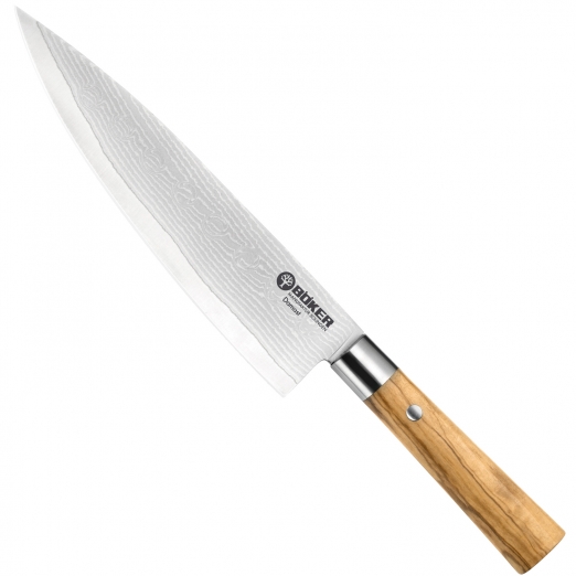 Böker Kochmesser Damast Olivenholz 