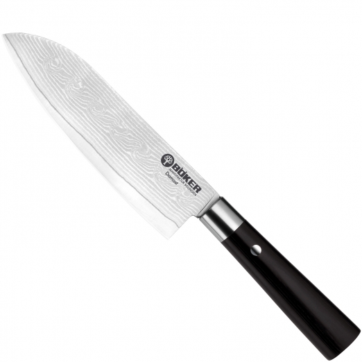 Bker Santoku Damast Black 17,2 cm 