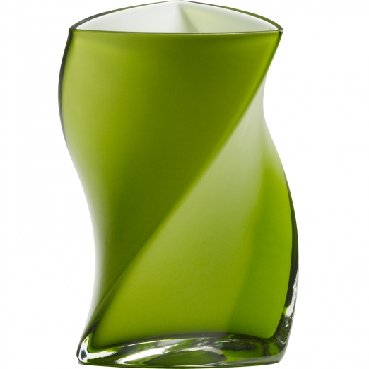 Piet Hein Vase Twister Opal Glas 24 cm - grün 