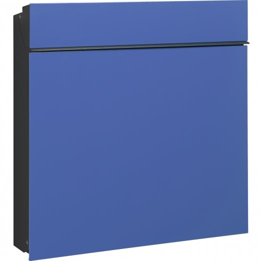 Serafini Briefkasten Flat Wide Glas - blau 