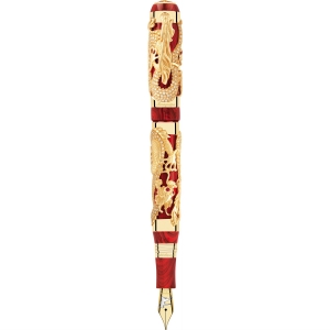 Montegrappa Füller und Rollerball Icons Dragon Bruce Lee Gold mit Diamanten 