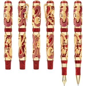 Montegrappa Füller Icons Dragon Bruce Lee Gold mit Rubin 